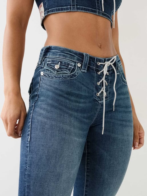 Crystal Lace Up Billie Mid Rise Flap in Love in A Mist