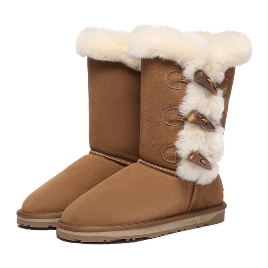 EVER AU Damenstiefel mit Hornknöpfen - Ashy - Image 4