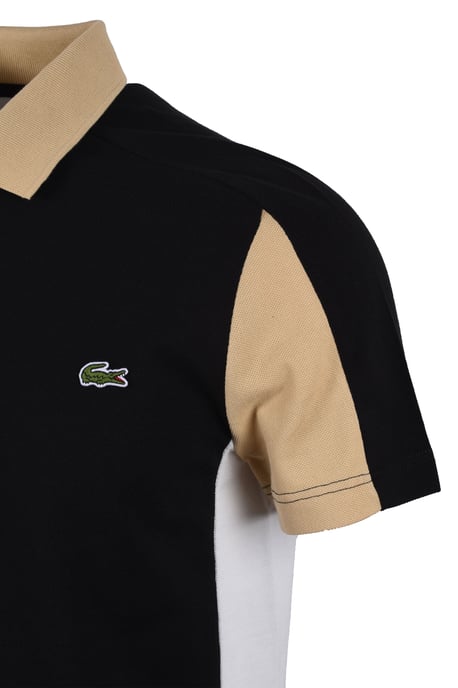 Lacoste Colour Block Polo Black - Image 4