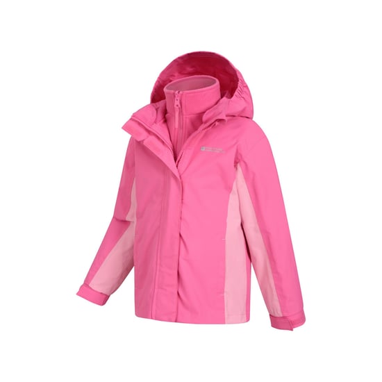 Mountain Warehouse Childrens/Kids Lightning 3 in 1 Waterproof Jacket (Light Pink)