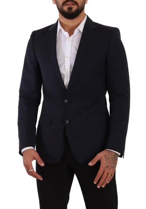 Dolce & Gabbana Herren Dunkelblauer Einreiher Mantel MARTINI Blazer - Image 4