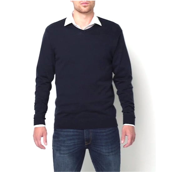 Russell Collection Herren V-Ausschnitt gestrickt Pullover Sweatshirt (Französisch Navy) - Image 3