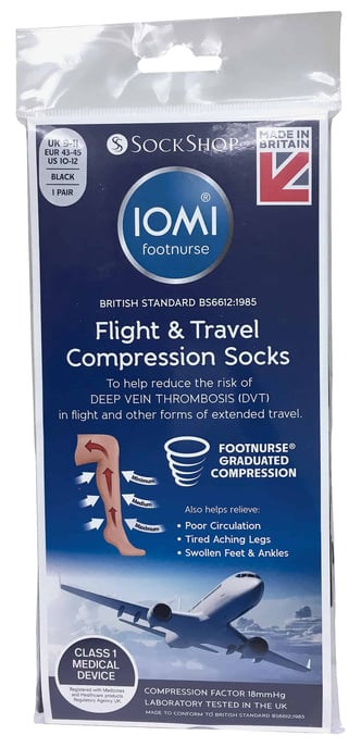 IOMI - Damen 18 mmHg abgestufte Kompression Flug Socken für DVT - Image 2