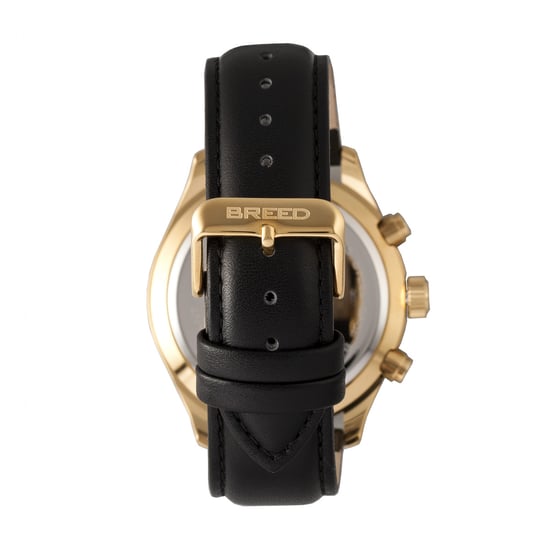Breed Maverick Chronograph Leather-Band Watch w/Date