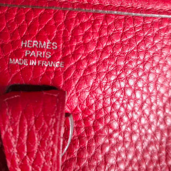 Hermès Evelyn TPN Mini 16 Tasche aus rotem Leder - Image 5