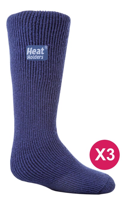 Kinder Thermosocken für den Winter | 3 Paar Mutlipack | Wärmehalter | Kniestrümpfe | Gummistiefel | Wandern - Deep Blue - Image 1
