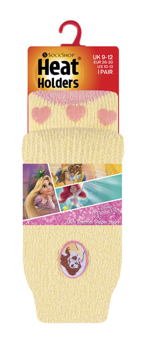 Wärmehalter - Kindercharakter rutschfeste 2.3 TOG Winter warme thermische Hausschuhsocken mit Greifern - Die Schöne & das Biest - Image 2