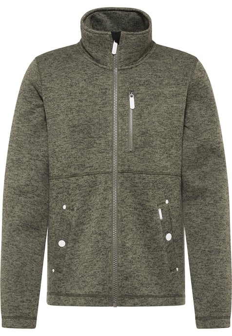 ICEBOUND Serie yuka Strickfleecejacke Herren Oliv Melange - Image 1