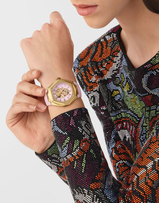 Philipp Plein $kull Stacheln Damen Pink Uhr PWADA0124 - Image 3