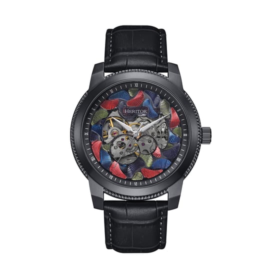 Heritor Automatik Emmanuel Semi-Skeleton Lederarmbanduhr - Image 1