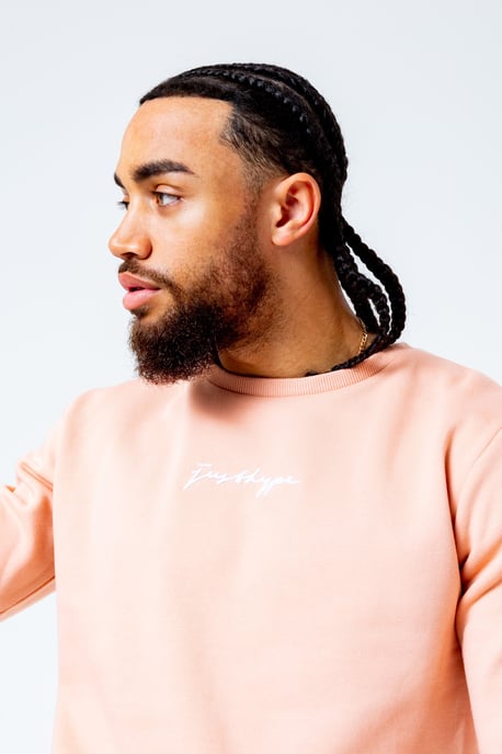 Hype Pink Scribble Men's Crew Neck