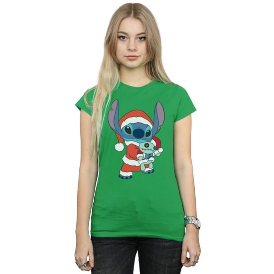 Disney Womens/Ladies Lilo And Stitch Stitch Christmas Cotton T-Shirt (Irish Green)