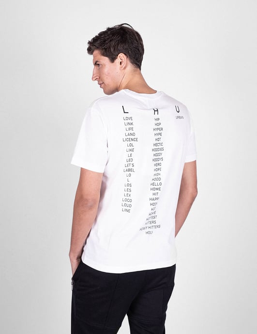 Les Hommes T-shirt Typography Herren schwarz - Image 4