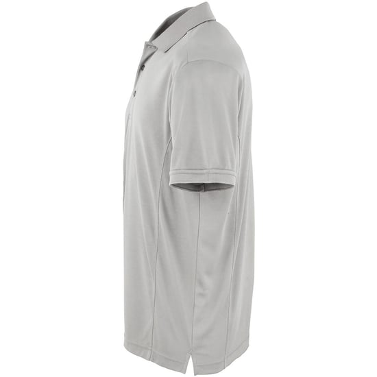 Premier Mens Coolchecker Pique Kurzarm-Polo T-Shirt (Silber) - Image 3