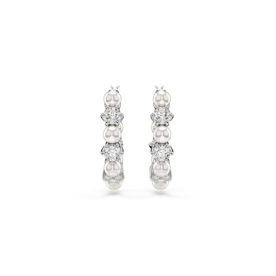 Swarovski 'Matrix Pearl' Damen-Ohrhänger aus Basismetall - Silber 5709256 - Image 2