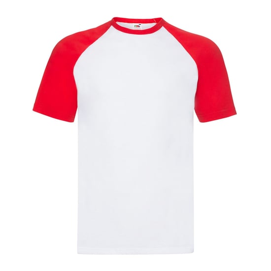 Fruit of the Loom - T-Shirt für Herren/Damen Unisex - Baseball (Weiß/Rot) - Image 1