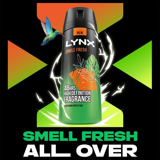 Lynx XXL Body Spray Jungle Fresh 48H High Definition Fragrance Deodorant,3x250ml