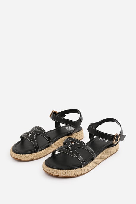 Wheres That From Womens 'Julia' Flatform Sandal With Stylish Cut Strap Detail