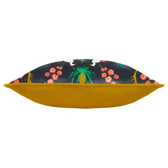 Kate Merritt Herons Paspeliertes Samt Polyester gefülltes Kissen - Image 3