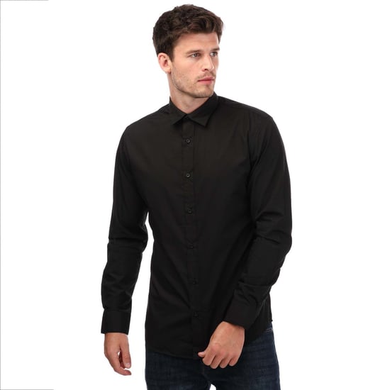 Men's Jack Jones Joe Long Sleeve Shirt in Black