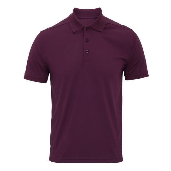 Premier Herren Coolchecker Pique Polo Shirt (Aubergine) - Image 1