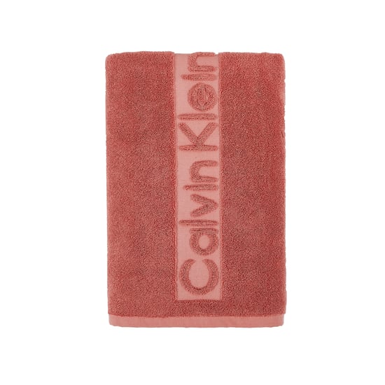 Calvin Klein Sculpted Logo Wash Cloth - Pink Terracotta