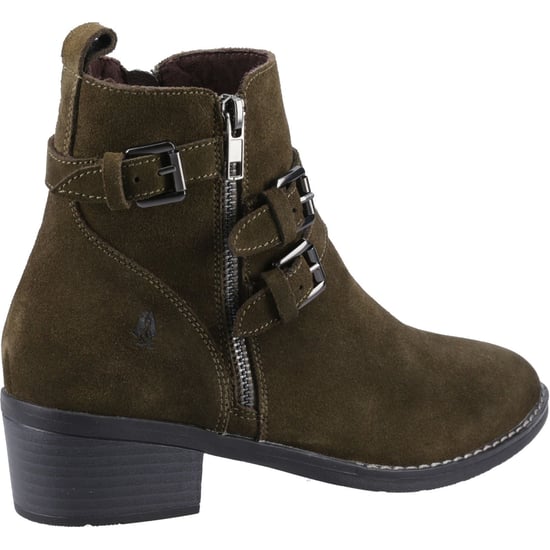 Hush Puppies Jenna Leder Damen Stiefel Khaki - Image 2