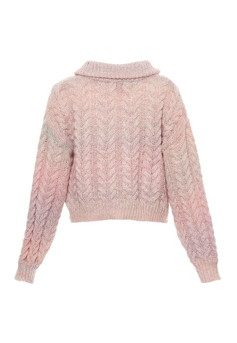 Mymo Strickjacke Damen rosa gelb - Image 2