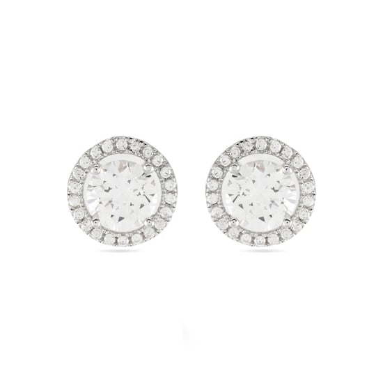 Luxenter Ohrringe, 925 Sterling Silber Legende Edelstein und rhodiniert glänzend Zirkonia Finish - Image 1