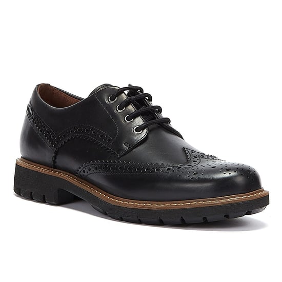 Clarks Batcombe Wing Herren Schwarz Schuhe - Image 2