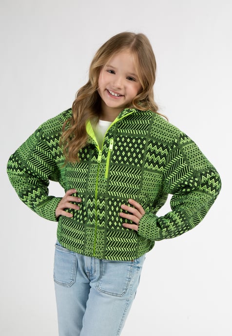 Mymo Blouson Mädchen Neon Grün Schwarz - Image 3