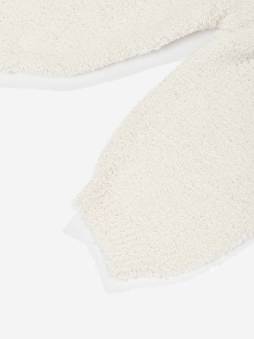 7AM Enfant Baby Fuzzy Boxy Lounge Pants in Ivory