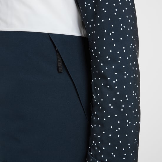 Cinder Womens Ski Jacket Dark Indigo Confetti Print/Dark Indigo