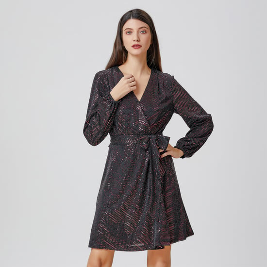 Glitzerkleid mit Wickeleffekt - Image 2