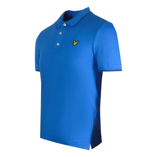 Lyle & Scott Fruhlingsblaues Poloshirt mit Tipped Collar - Image 3