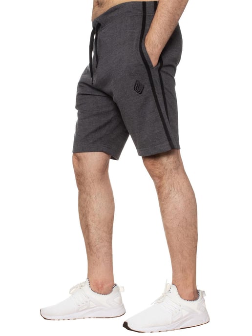 Enzo | Herren T-Shirt & Shorts Loungewear Set - Schwarz/Charcoal - Image 3