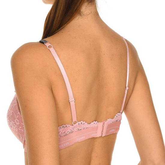 Damen-BH mit Bügeln und gepolsterten Seiten mit Gummi und Spitze O0BC02PZ01C - Image 3