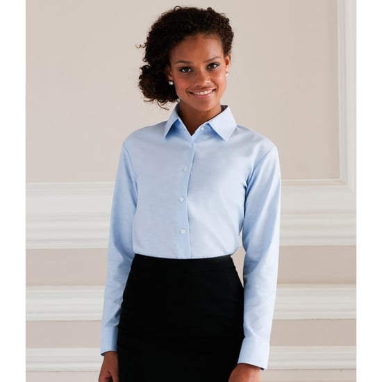 Russell Collection - Langärmelige Bluse - Damen (Hellblau) - Image 5
