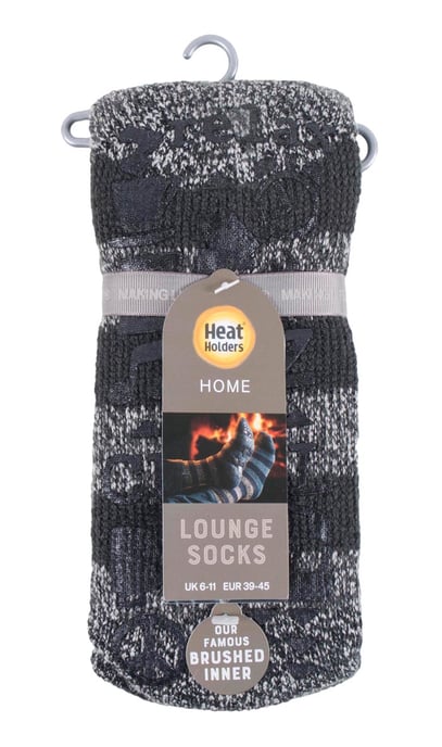 HEAT HOLDERS - Herren gestreifte Fleece gefütterte Anti-Rutsch dicke Slipper Socken - Image 2