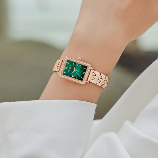 Victoria Hyde Westminster Rose Gold Grün Diamant Detail Damenuhr - Image 3