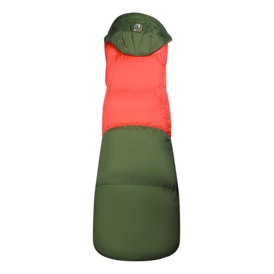 Parajumpers Lory Green Long Hooded Vest Down Jacket