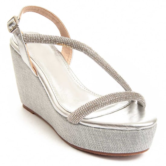 MonteVita Wedge Sparto Sandale Wesparto8 in Silber - Image 3
