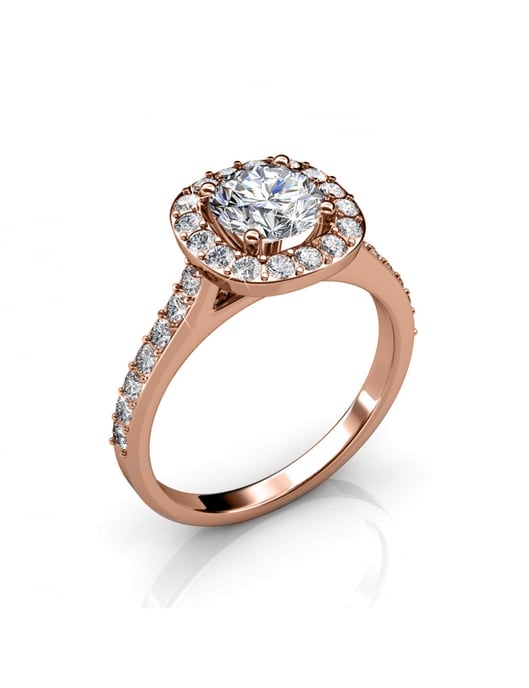 Kuscheliger Ring - Roségold und Kristall - Image 1