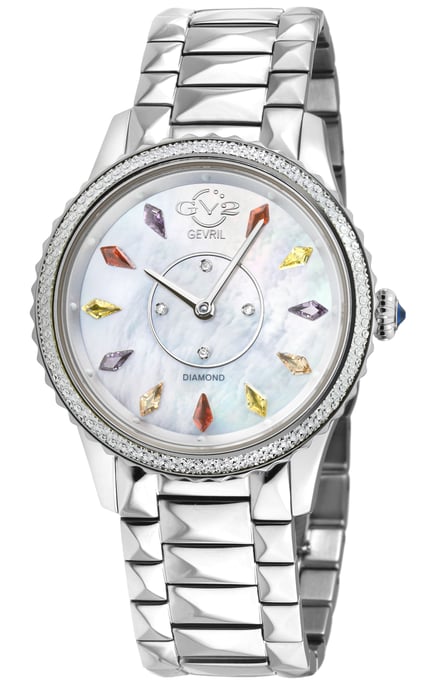 Siena Schweizer Quarz MOP Zifferblatt 316L Edelstahl Diamant Uhr - Image 1