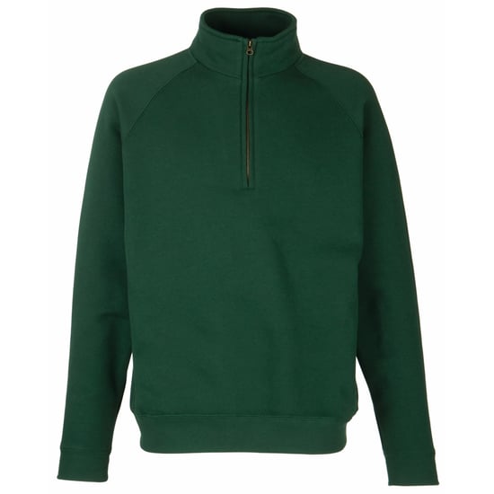 Fruit Of The Loom Herren Premium 70/30 Zip Neck Sweatshirt (Flasche grün) - Image 1