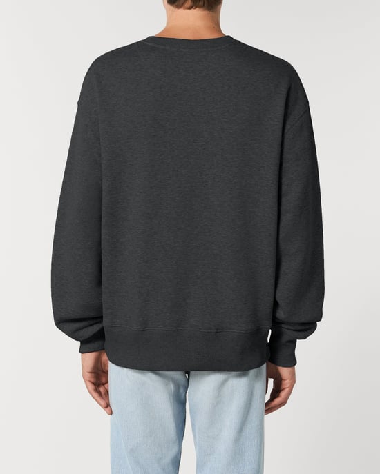 Dualism Unisex Relaxed Crew Neck Sweatshirt in Grey