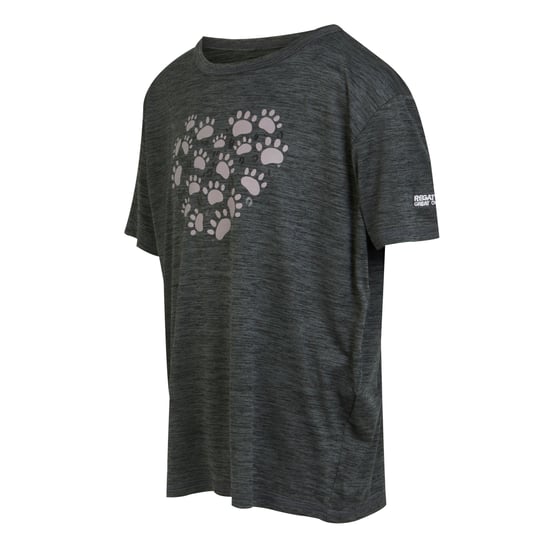 Regatta Childrens/Kids Alvardo VIII Paw Print Marl T-Shirt (Seal Grey)