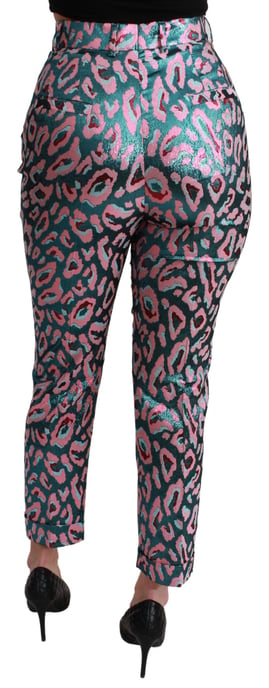 Dolce & Gabbana Women's Multicolor Patterned Cropped High Waist Pants