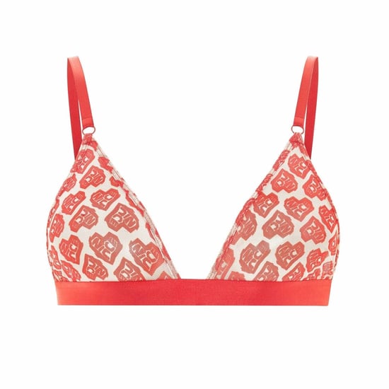 Nicce Adjustable  White/Red  AOP Heart Womens Triangle Bralette 211 2 15 09 0469