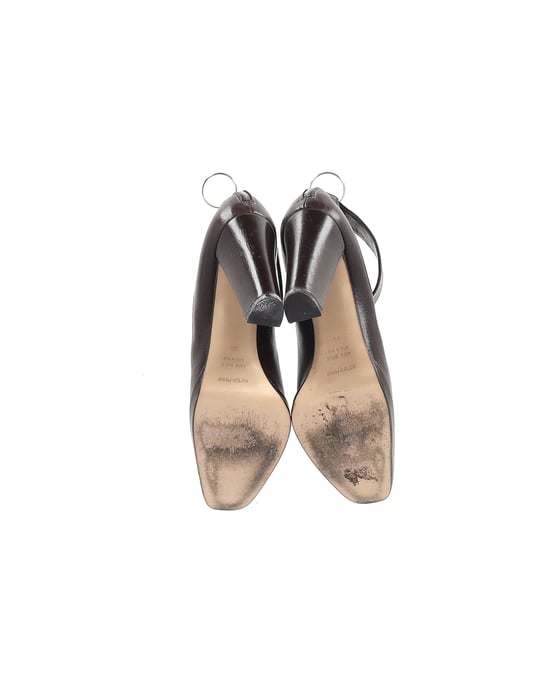 Sergio Rossi Riemchen-Pumps aus braunem Leder - Image 5